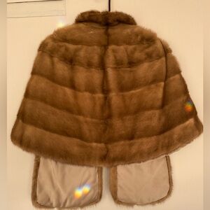 Luxury Real Mink Fur Cape Jacket – One Size